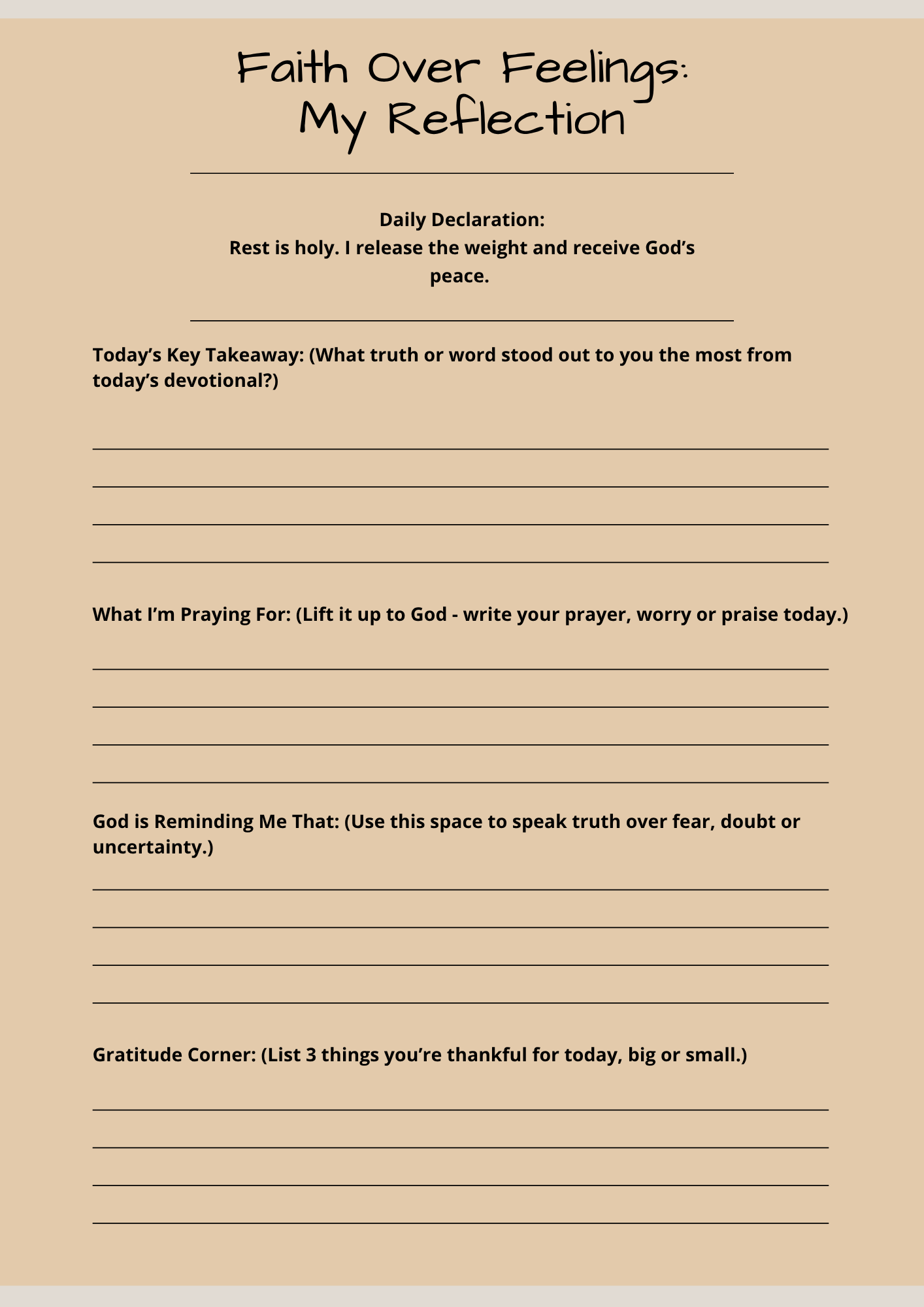 Faith Over Feelings Devotional/Prayer Journal (Digital)
