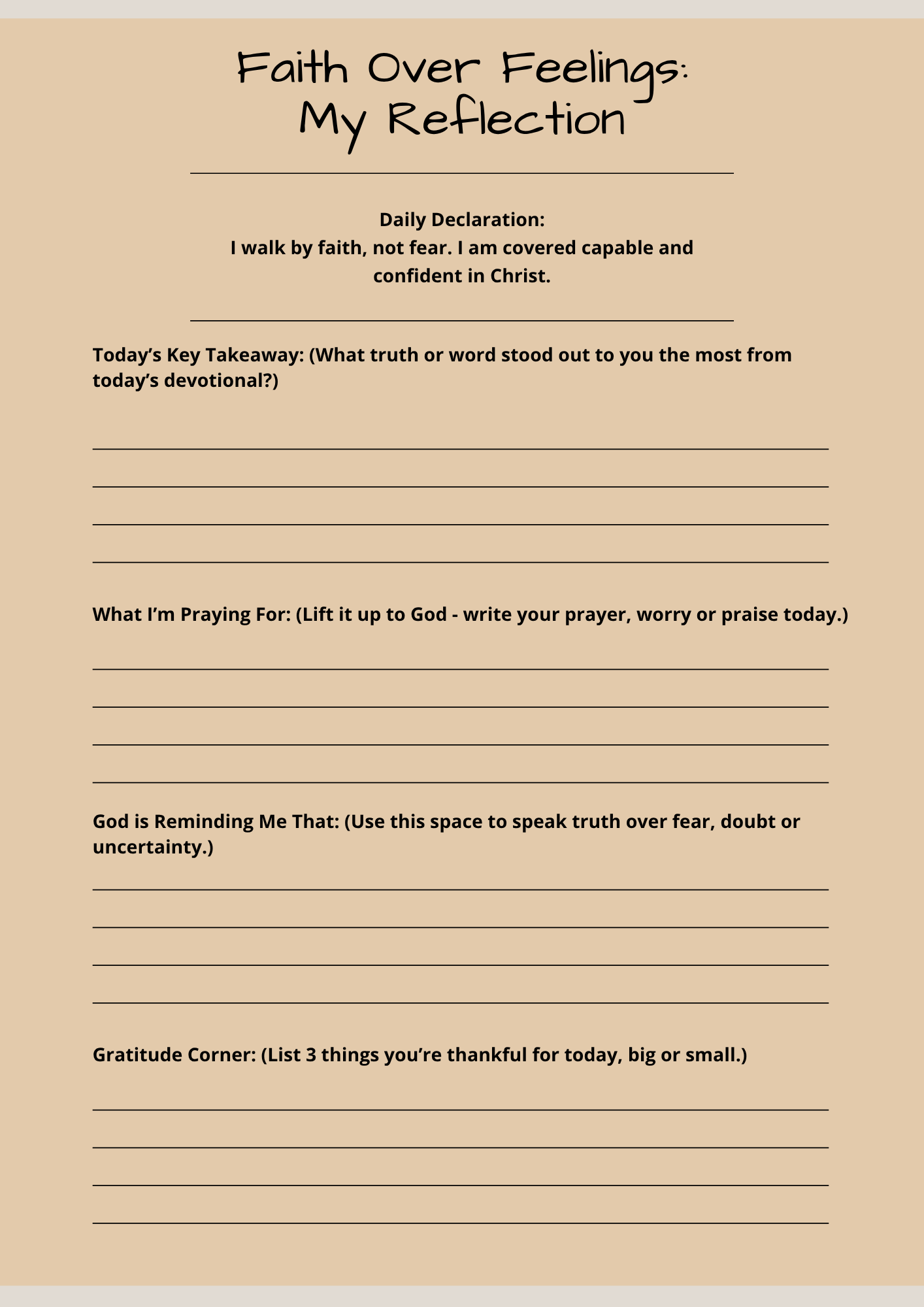 Faith Over Feelings Devotional/Prayer Journal (Digital)