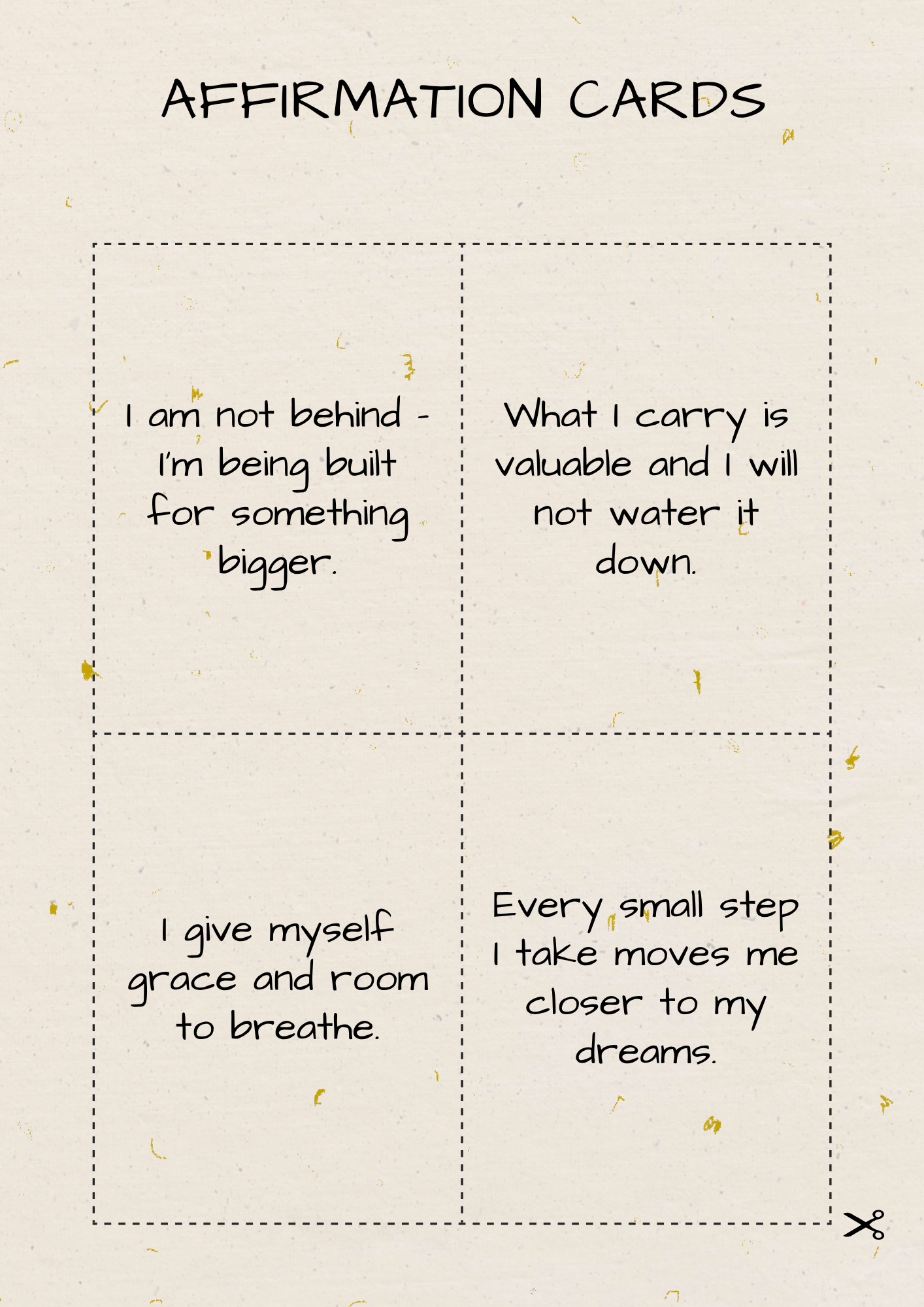 Speak Life Into Yourself - Affirmation Card Set