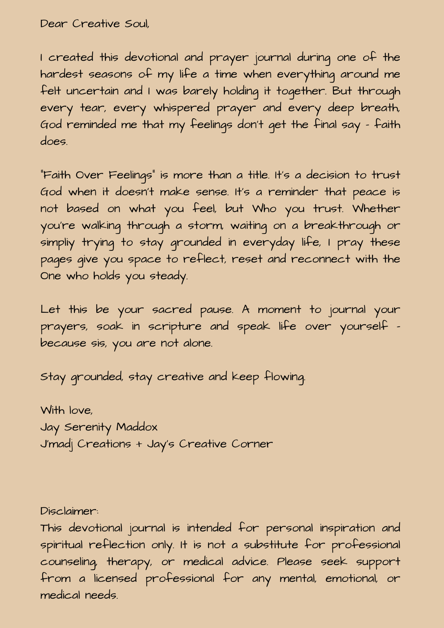 Faith Over Feelings Devotional/Prayer Journal (Digital)