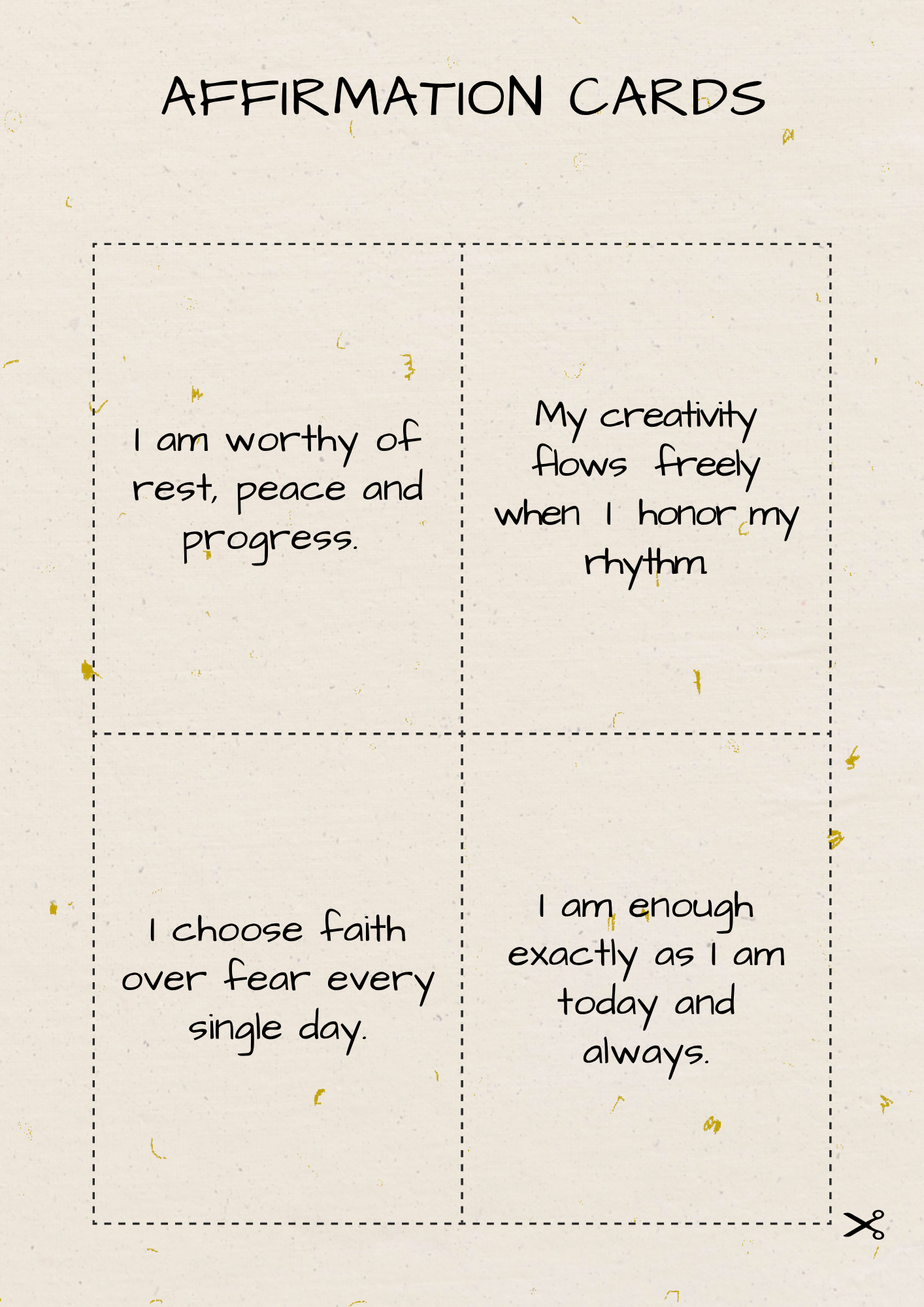 Speak Life Into Yourself - Affirmation Card Set