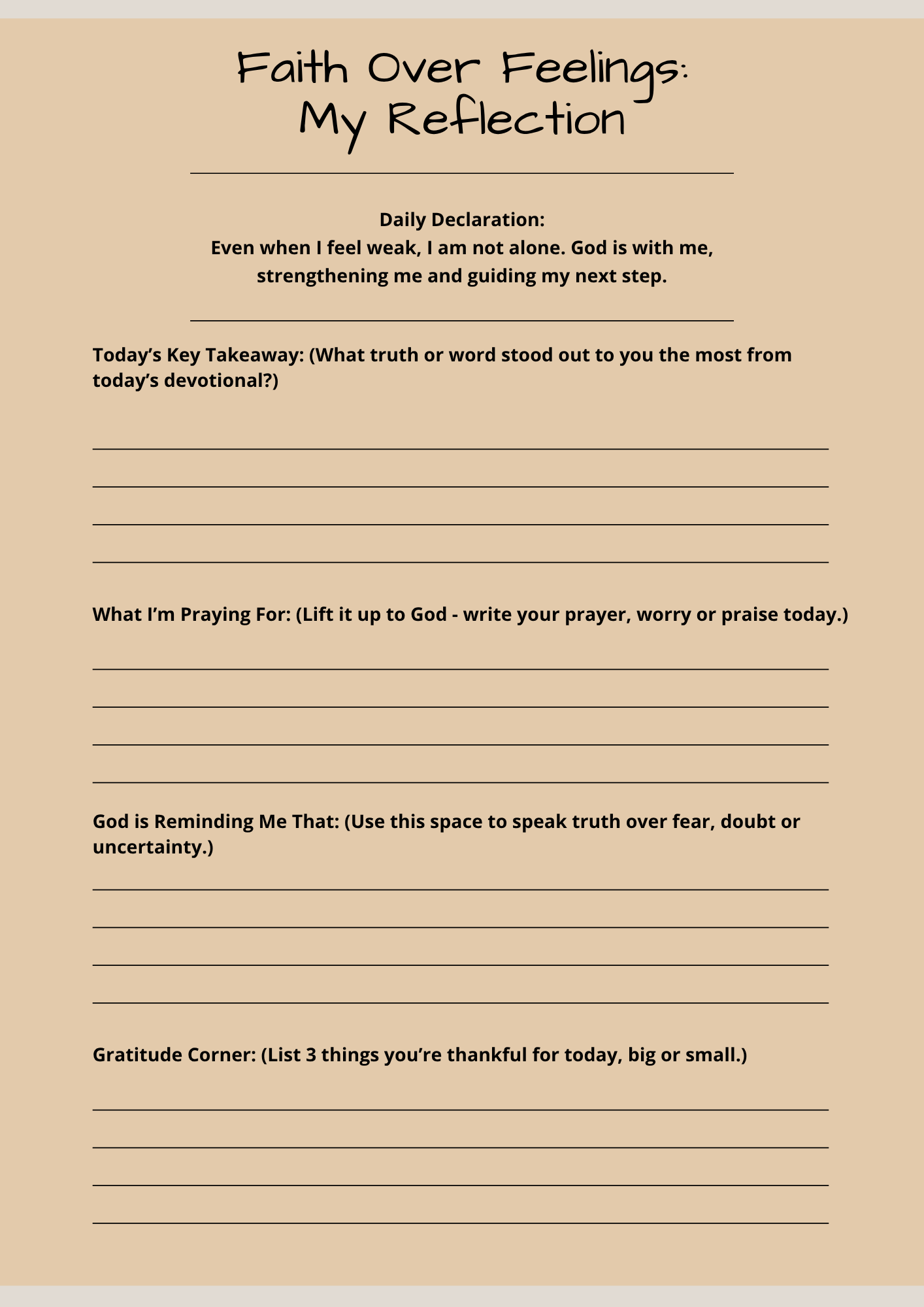 Faith Over Feelings Devotional/Prayer Journal (Digital)