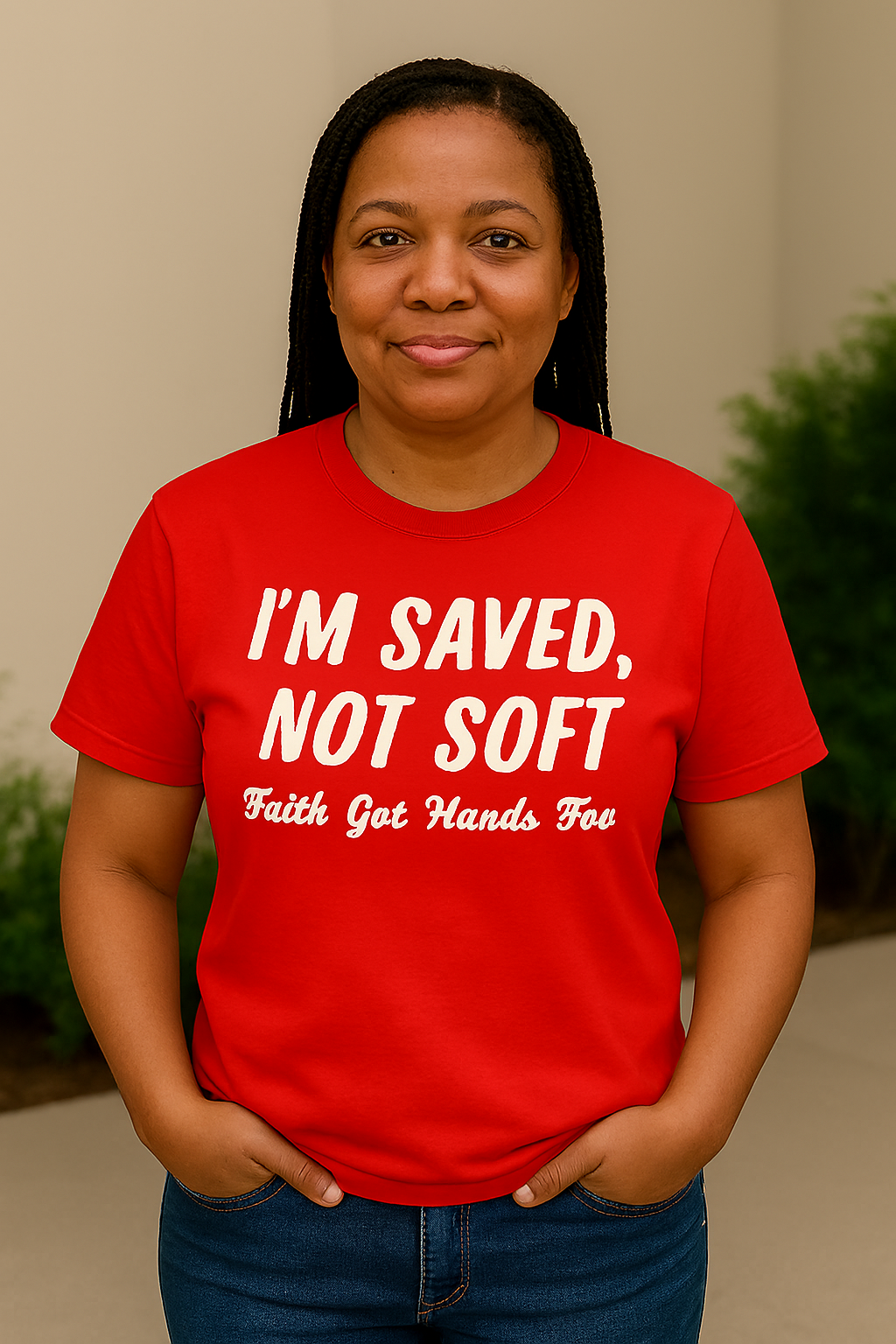 "I'm Saved, Not Soft" Affirmation Tee